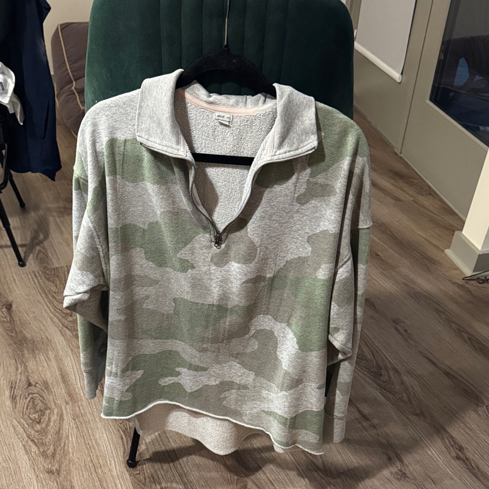 Aerie Camouflage Quarter-Zip Pullover